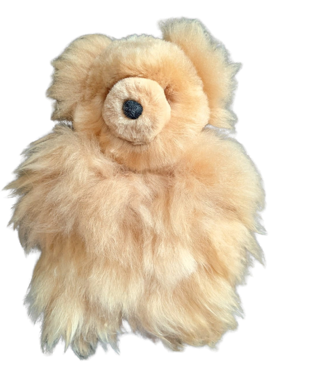 Alpaca Bear Stuffed Animal - Natural Fur