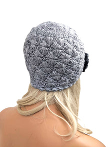 Alpaca Crochet Flower Hat