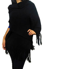 Alpaca Black Shawl Wrap