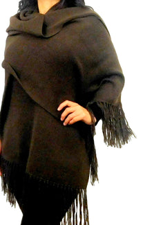 Alpaca Brown Shawl Wrap