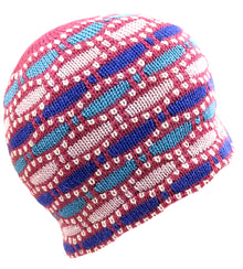 Alpaca Geometric Beanie Pink
