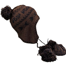 Alpaca Beanie Chullo Hat Brown