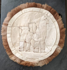 Round Alpaca Rug Natural Fur